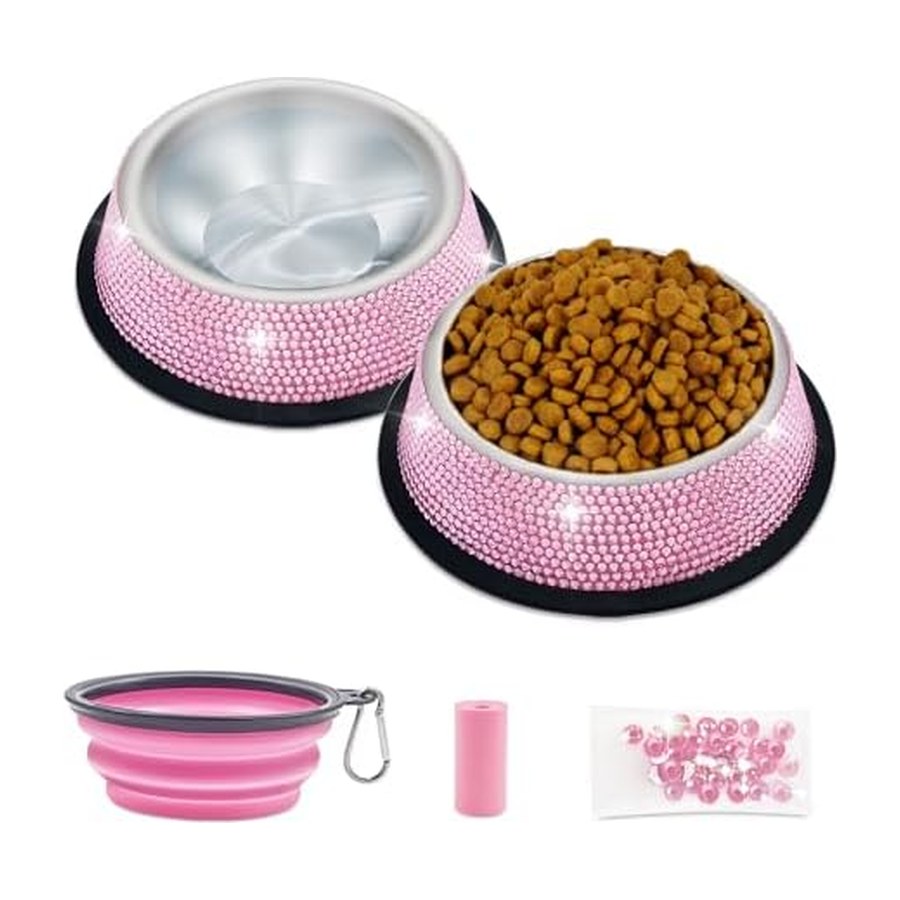 Rhinestone Cat Bowls Rhinestone Dog