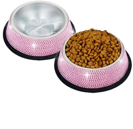 Rhinestone Cat Bowl
