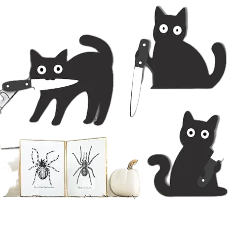 Black Cat Door Decor
